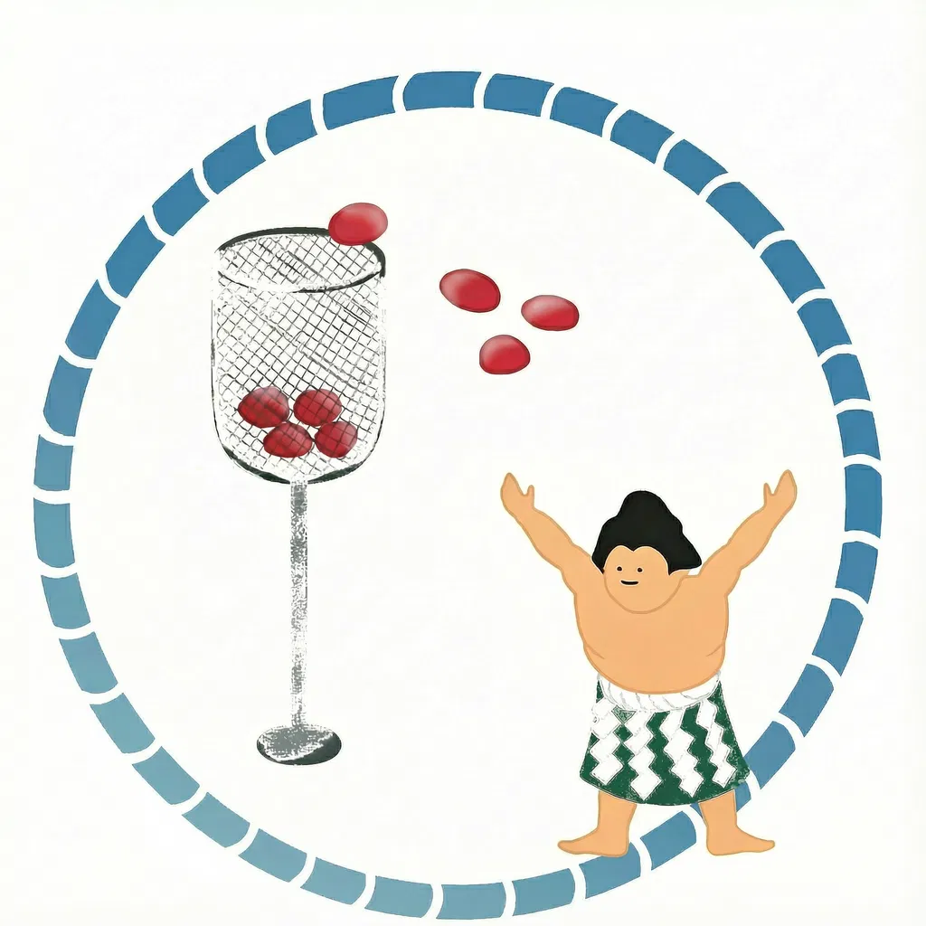 スポンジ玉入れイラスト